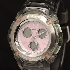良品 カシオ ベビーG BG-1500J QZ ピンク文字盤 デジタル ラバーベルト レディース腕時計 DOI