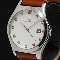  稼働 良品 マークバイマークジェイコブス QZ ホワイト文字盤 MBM9000 メンズ腕時計 2000000 NSK KMR