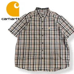 Carhartt ★カーハート ★半袖シャツ ★古着 ★Vintage　★ビンテージ　★オールド　★チェック　★ワークシャツ　★チェックシャツ　★ストリート　★BIG ★オーバーサイズ　★ワンポイント