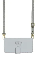 iPhone 16 Pro ケース 手帳型 アイフォン16プロ スマホケース スマホショルダー レザー ストラップ クリア ペア かわいい シンプル 調節可能 130cm  カラー06