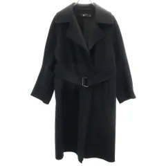 UNIQLO +J ユニクロ プラスジェイ カシミアブレンド ラップ ロングコート S 黒 レディース 古着