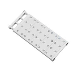突っ張り棚 強力 伸縮式 ホワイト 収納ラック メッシュ/フラット + S字フック4個 (幅24 長60-100cm 耐荷重12kg)