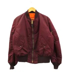 アルファ ALPHA 80s 90s MA-1 フライトジャケット USA製 L ワイン ボルドー ヴィンテージ ミリタリー