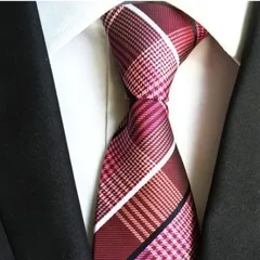 ネクタイ　結婚式　発表会　パーティー　イベント　ビジネス　卒業式　入学式　入社式　ダンスパーティー　バーテンダー　お洒落柄　チェック柄　格子柄　ストライプ柄　レッド色　シルバー色　ホワイト色　ブラック色　スーツ　ワイシャツ　格安　小物　メンズネクタイ