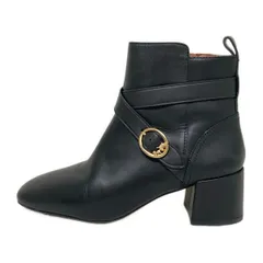 未使用級✨　コーチ　ショートブーツ　25㎝　シグネチャー　ブーティ　レザー　黒 未使用級✨ コーチ ショートブーツ 25㎝ シグネチャー ブーティ