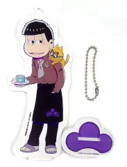 【中古】キーホルダー・マスコット(キャラクター) 一松 スタンド付きビッグアクリルキーホルダー～カフェver.～ 「セガコラボカフェ おそ松さん」