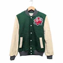 MAISON KITSUNE KML-0450-B メゾンキツネ スタジャン アワードジャケット スタジアムジャンバー テディ ジャケット グリーン系 サイズ Sのサムネイル