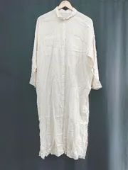 ◇ ⊂ ◎ CIAOPANIC TYPY チャオパニックティピー シアー 長袖 ロング シャツ ワンピース サイズONE ベージュ レディース E  【1505290029421】