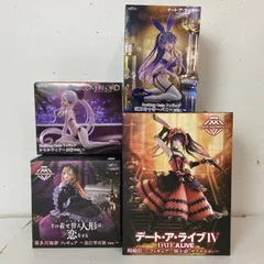 04w3078〓【フィギュア】美少女プライズフィギュア未開封品4点セット 【デート・ア・ライブ/その着せ替え人形は恋をする/OVERLORD/夜刀神十香/時崎狂三/喜多川海夢/シャルティア】 未使用品