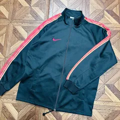 ビックサイズ　2XL(3L)　NIKE ナイキ トラックジャケット 刺繍ロゴ 　ジャージ　黒　ブラック