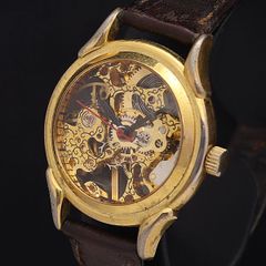 フリーメイソン秘密結社 ジャンク 手巻き スケルトン スカルラグ