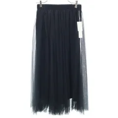 未使用 GALLARDAGALANTE ガリャルダガランテ 日本製 ロング丈 チュール ギャザースカート 1 ブラック レディース 古着