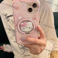 スマホケース　キティちゃん　ピンク　スマホスタンド付き　iPhone対応　アイフォンケース　iPhone16pro/16promax/15/14/13　可愛いケース　海外限定　新品未使用