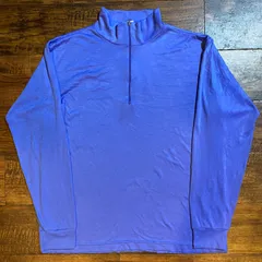【USA製】Patagonia Capilene ハーフジップ ブルー XL