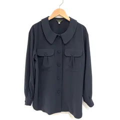 極美品 レリアン 洗える ジョーゼット ボウタイ風 ダブルストライプ