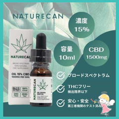 Naturecan ネイチャーカン CBDオイル 高濃度・ブロードスペクトラム