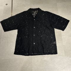 NEEDLES ニードルズ 23SS Cabana Shirt Lace Cloth Flower 半袖シャツ ブラック size:XL【表参道A07】 