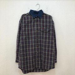 ダックスバック Duxbak チェック柄デニム襟シャツ 【L/G】