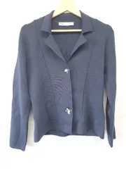 ◇ ⊇ ZARA ザラ 長袖 ニット ジャケット サイズEUR M USA M MEX 28 ネイビー系 レディース E  【1507160013783】