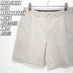 【US古着･90~00's】POLO RALPH LAUREN　POLO CHINO　ポロラルフローレン　ポロチノ　TYLER SHORT　チノショートパンツ　メンズ　サイズ表記不明　W34　L相当　アイボリー