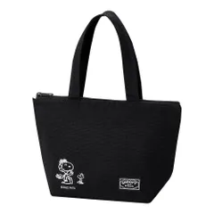 ☆ スヌーピー/ブラック ☆ キャラクター ランチバッグ キャラクター ランチトート トートバッグ トート トートバック バック ミニトート ミニバッグ ランチバッグ ランチバック 保温 保冷 お弁当 かわいい 可愛い オシャレ おしゃれ プレゼント