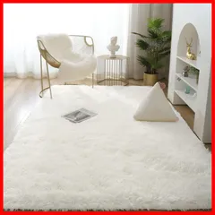 【特売】カーペット ラグ 洗える ラグマット 滑り止め付 防ダニ 抗菌 防臭 4色選べる 1年中使えるタイプ 北欧 ふわっと手触り 優しいフランネルラグ 絨毯 折り畳み (120x160cm 無地 アイボリー)