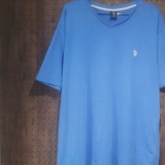 U.S. POLO ASSN. ユーエスポロアッスン　VネックＴシャツ　ワンポイント刺しゅう　サイズＸＸＬ　※訳アリ価格