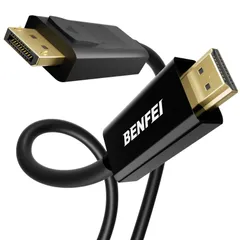 新品 BENFEI 4.5m DisplayPort（ディスプレイポート） - HDMI ケーブル 、最大4K＠30Hzまでの解像度に対応（オス-オス 、逆方向に非対応）…