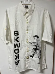 Akademiks デザインシャツ　半袖　cotton100%  メンズ　ホワイト　XL 新品タグ付きのサムネイル