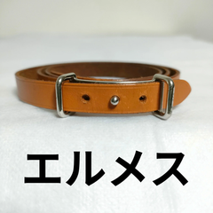 ■美品 HERMES エルメス アピ2 アピ 2連 レザー シルバー金具 ブレスレット チョーカー アクセサリー メンズ レディース ブラウン 11