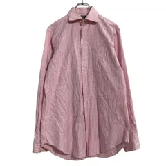 POLO RALPH LAUREN 長袖 チェックシャツ S ピンク ホワイト ポロラルフローレン ギンガムチェック 古着卸 アメリカ仕入 a702-7153
