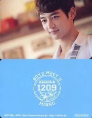 【中古】コレクションカード(男性) SHINee/MINHO(ミンホ)/裏面水色/CD「BOYS MEET U」(シングル)通常盤初回生産分限定特典トレカ