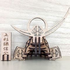 パズル造形　戦国武将「上杉謙信」　シート貼りＭＤＦナチュラル（薄茶）