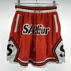 SAPEur バスケットパンツ L サプール ハーフパンツ バスパン 赤白 SAPEur バスケットパンツ L サプール ハーフパンツ バスパン 赤白