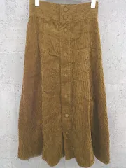 ◇ nano&co ナノアンドコー nano universe コーデュロイ ロング フレア スカート サイズ36 ブラウン系 レディース 【中古】 【1002801304812】