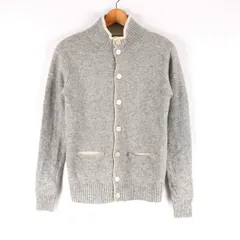 ユナイテッドアローズ 長袖ニットカーディガン カーデガン ボタン モックネック トップス ウール メンズ Sサイズ グレー UNITED ARROWS 【中古】
