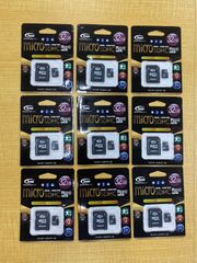 【新品未開封在庫処理】Team 32GB MicroSDHCカード 9枚セット TG032G0MC28S1Y 中古品