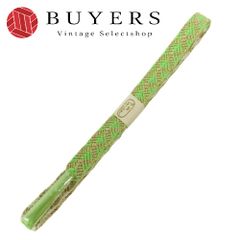 【中古】未使用 帯締め 正絹(金銀糸除く) ライトグリーン ゴールド 平組紐 小物 伊賀手ぐみひも 和装 呉服 和服 きもの レディース 女性