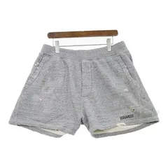 DSQUARED2 ショートパンツ S71MU0662 S25463 美品 スウェット ダメージ加工 メンズ XLサイズ グレー ディースクエアード DM12356■