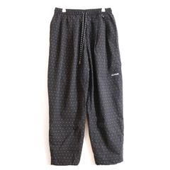 【新品同様】ALOUND アラウンド M メンズ ナイロンパンツ 24AW トッド柄 ナイロンパンツ 総裏メッシュ 黒 白 新品 古着