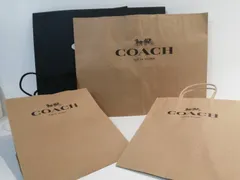 【中古品】COACH Coach コーチ 紙袋 ４個 ショッパー  セット販売 黒 茶色 ブラック ブラウン