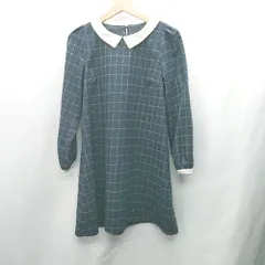 ◇ ⊇ OLIVE des OLIVE オリーブデオリーブ 裏地あり 長袖 ミニ丈 ワンピース サイズ表記なし ネイビー系 レディース E  【1502030031768】