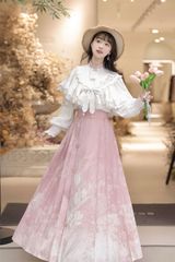 オリジナルチューリップ漢服 国風改良版 マメスカート春秋セット