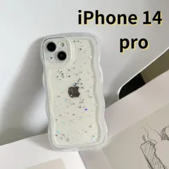 ［ショップス］iPhone14 pro スマホケース なみなみ クリア シンプル 軽量 おしゃれ かわいい 透明 E047　E