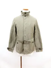 B&Y ユナイテッドアローズ BEAUTY&YOUTH ビューティー&ユース コート ジャケット ショート スタンドカラー ベルト コットン L ベージュ /ms