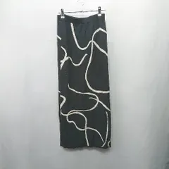 ◇ ⊇ ◎●未使用● CAPRICIEUXLE'MAGE 総柄 ニット生地 ロング丈 タイト スカート サイズF チャコールグレー レディース E  【1410290014189】