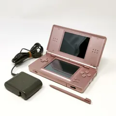 Nintendo DSlite ピンク　動作確認済み　初期化済み　充電器あり　両画面上部若干黄ばみあり　管理番号ARCIKO3216