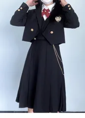 JK制服 3点セット セーラー服 黒 長袖 ジャンパースカート スカート 前開き 可愛い コスプレ 学生制服 高校生 学生 制服 学園祭 文化祭 仮装 本格制服 コスチューム 通学 入学式 卒業式senyu03