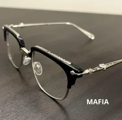 サーモントメガネ ハーフリム 伊達メガネ シルバー クリアレンズ シルバー装飾 ブラック クロス 眼鏡 ユニセックス ウェリントン型 眼鏡フレーム サングラス