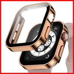 一体型 一体型 PC素材 硬度9H メッキ加工 二重構造 日本旭硝子材 光沢 高透過率 ガラスフィルム 金属感 カバー 6/SE/5/4 軽量 Series 全面保護 アップルウォッチ アップルウォッチ 指紋防止 保護 3D直角エッジデザイン 頑丈 ケース 4
